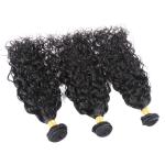 100 Unprocessed Brazilian Water Wave Human Hair , Natural Black Curly Hair