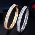 Luxury Cubic Zircon Bracelet with Leaf Shape CZ Vintage Bride Wedding Bracelets