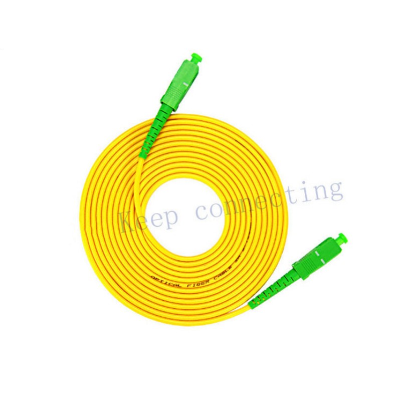 Low IL Simplex SC APC Singlemode 3.0/2.0mm Yellow LSZH ODF PVC Optic Fiber Patch Cord