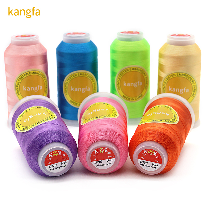 700 Vibrant Colors for 120D/2 Polyester Embroidery Thread on Hard and Thick Materials