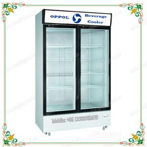 Quality OP-209 Double Glass Door Beverage Display Coolers ,Beverage Storage Cooler wholesale