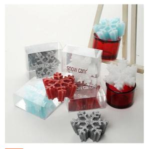 Quality New creative promotion gift product wedding gift snow candle christmas festival wholesale