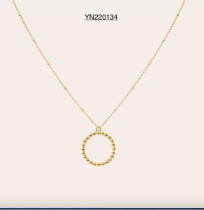 Quality Saya Stainless Steel Fashion Necklaces Luxury Brands Delicate Circle Necklace wholesale