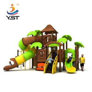 Quality Rubber Coated LLDPE Combined Kids Playground Slide wholesale