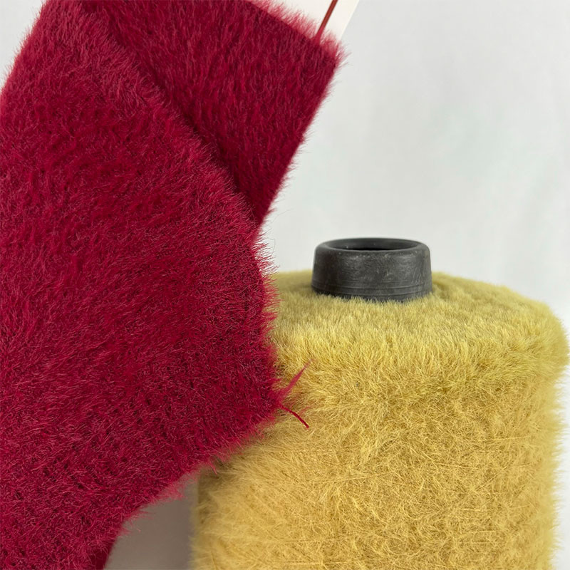 1.3CM 0.9CM 100% Nylon Eyelash Yarn Fancy Soft Yarn For Sweater