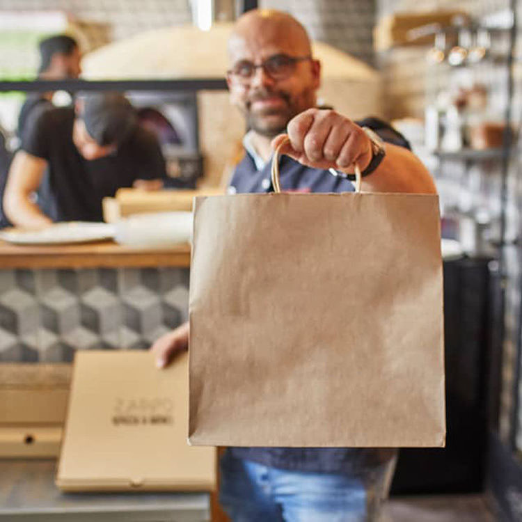ODM Recycled Food Takeaway Bulk Brown Paper Bags for Restaurant