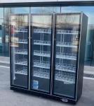 Air Cooled Glass Door Vertical Upright Drink Beer Wine Refrigerator Cabinet