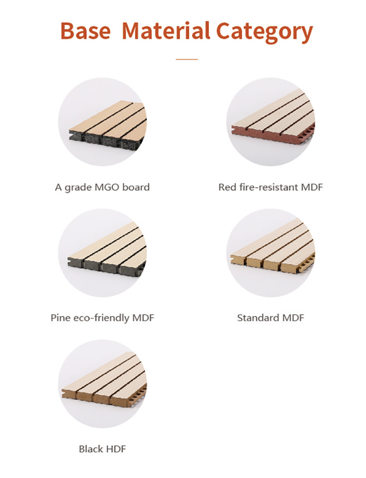 Melamine MDF Grooved Acoustic Panels 133x2440mm 197x2440mm For Ceiling And Wall
