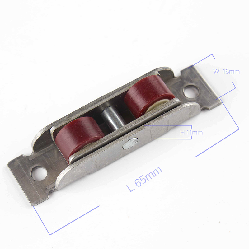 16mm UPVC Sliding Door Window Pulley with POM Wheel and Stainless Iron/Steel Frame