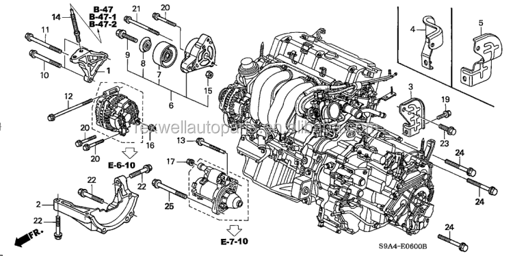 31180-PNA-003 Alternator Drive Belt Pulley Tensioner For Honda ACURA RSX K20A8