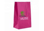 Full Color Biodegradable Kraft Paper Shopping Bags Cardboard Inserted Bottom