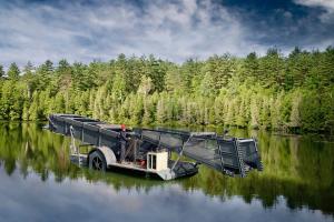 Quality Lake weed removal,3m Length，25Kw，1000m3,Cutter Aquatic Weed Harvester Mowing Stainless Steel Boat wholesale