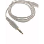 White PVC External 3.5MM Aluminum Alloy Shell Male To Male Audio Cable More