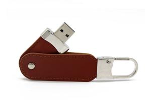 Quality Show Life Brand 64G 3.0 blue color leather USB Sticks with printing logo for copying data on computer wholesale