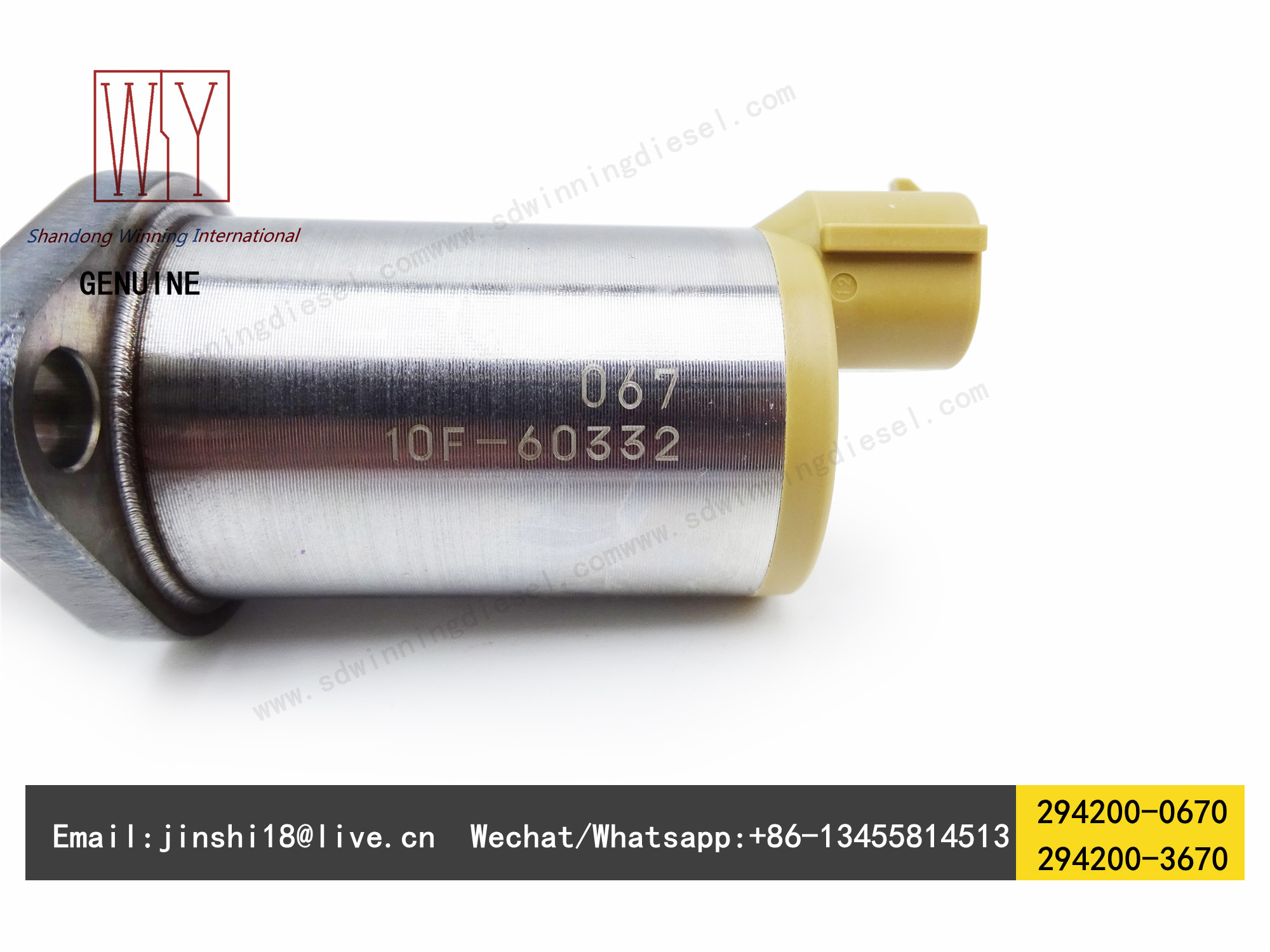 GENUINE AND BRAND NEW DIESEL FUEL HP3 PUMP SUCTION CONTROL VALVE, SCV 294200-0670 294200-3670 294200 0670 294200 3670 29