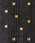 Waterproof Black Self Adhesive Mosaic Wall Tiles , Peel And Stick Metal Tile