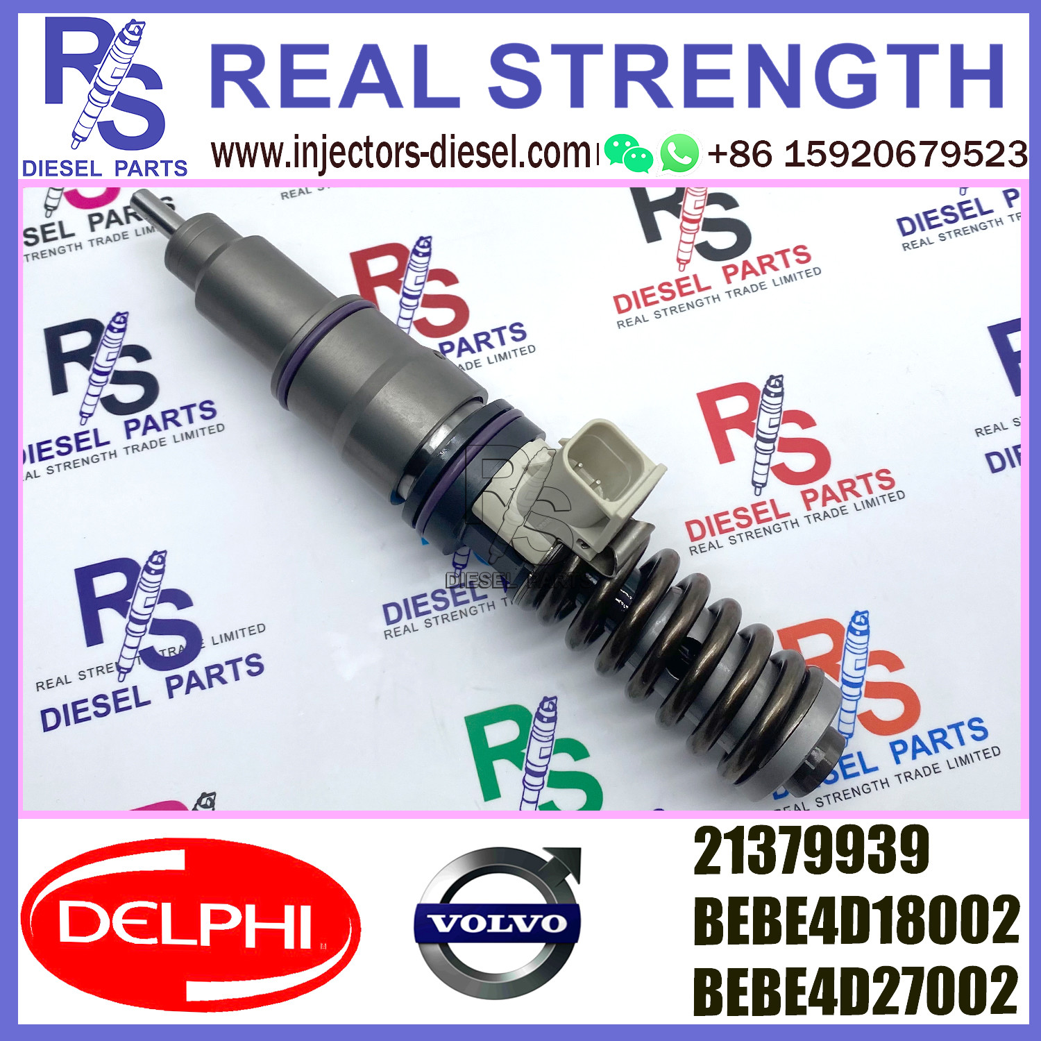 DELPHI 4pin injector 21379939 Diesel pump Injector V-O-L-V 21379939 BEBE4D18002 BEBE4D27002 E3.18 for V-O-L-V PENTA MD13