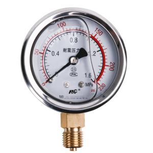 Quality YN60 Hydraulic Radial Vacuum Pressure Gauge Shockproof 1.6MPa wholesale