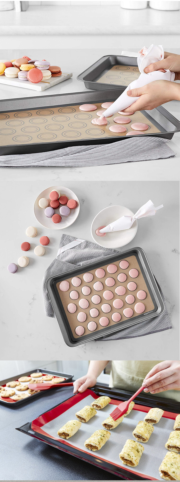 High Temperature Resistant Silicone Non Stick Baking Mat Thickness 0.75mm