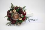 New Style Wholesales Pine Cone Xmas Candle Holder Artificial Table Christmas