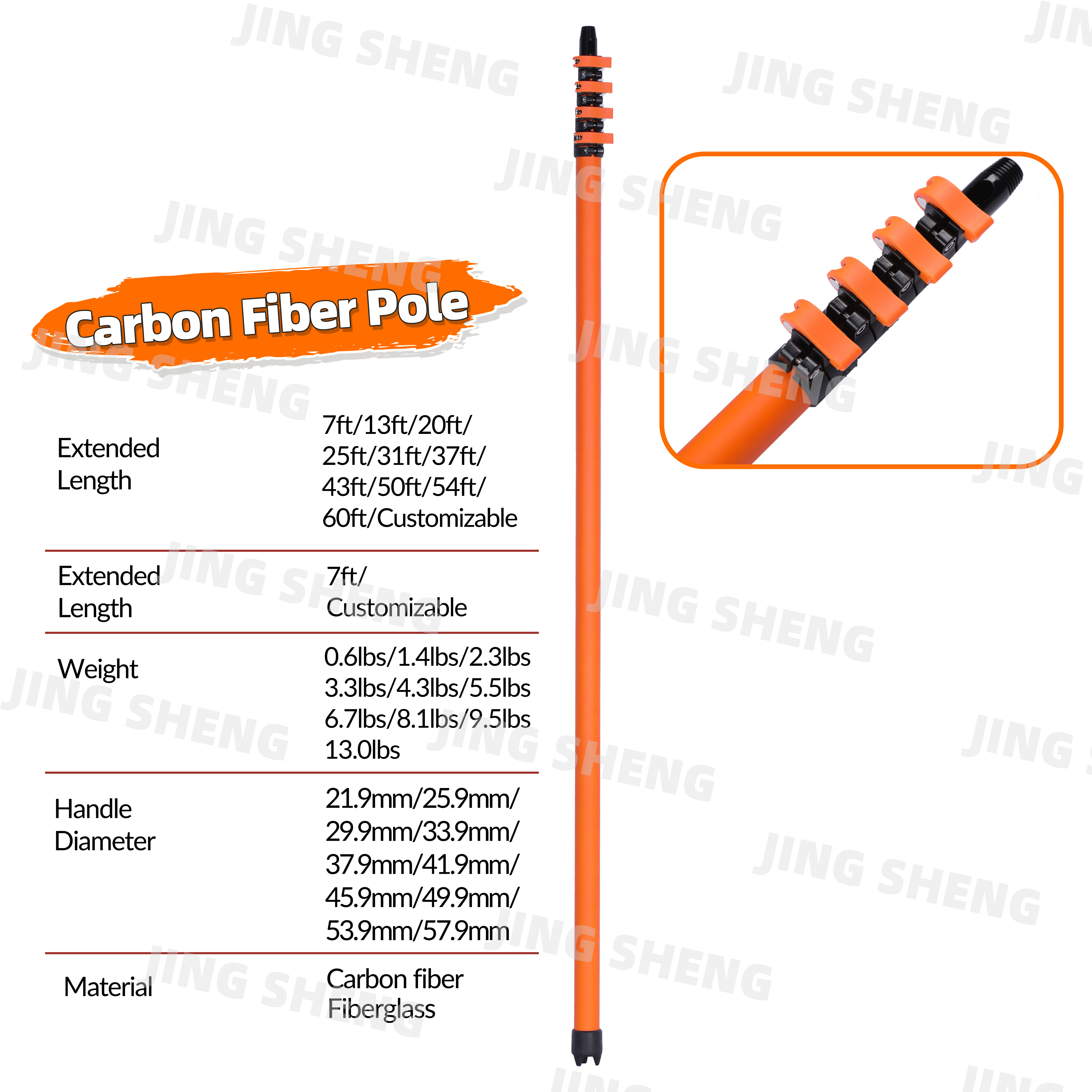 50ft Anti Spin Industrial Duster For Duct Cleaning Easy To Use And Store Cost Effective