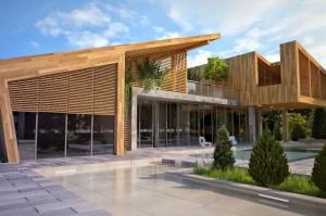 Quality Light Steel Structure Wooden Decorate , Prefabricated Bungalow Homes , Modular Homes wholesale