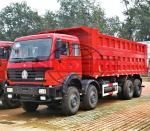 8x4 Heavy Duty Dump Truck 4 Axle 12 Wheel 380HP / 273KW Max Horse Power