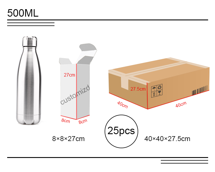 Lowr MOQ Selling 500ML UV Gold Color Stainless Steel Vacuum Thermos Mug CUP In Stock