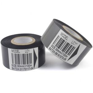 Quality Black Plastic Hot Foil Ribbon 25mm 30mm 35mm For Expiry Date Printer wholesale