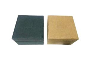 Quality Elegant Kraft Recycle Paper Gift Case Box Black Wrist Watch Box wholesale