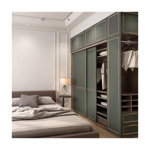 Quality YALIG Hotel Furniture Modern Wooden Sliding Door Wardrobe for Built-in Closet System wholesale