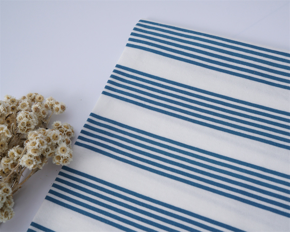 Multi-color Environmentally Friendly Striped Material Fabric For Casual Wear