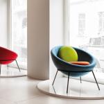 Modern bowl chair Nordic leather sofa egg chair shell living room ball leisure