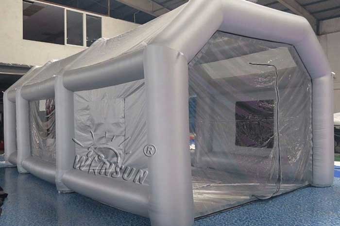 0.9mm PVC Inflatable Event Tent , Customized Size Inflatable Paint Spray Booth