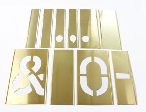 Quality Character Height 6In Adjustable Brass Number Stencils 0.007In Thickness wholesale