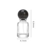 Luxury Round Glass Perfume Bottle With Marble Lid Mountain Bottom Unique Perfume