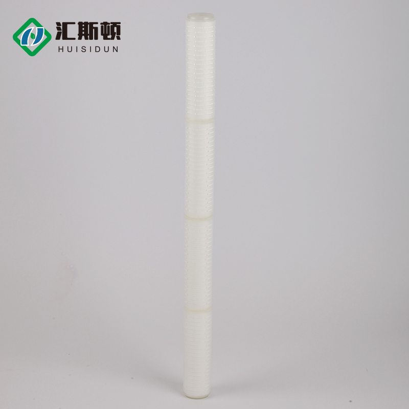 Low Pressure Drop 40 Inch Pp Microporous Pleated Filter Cartridge For Liquid Filtration