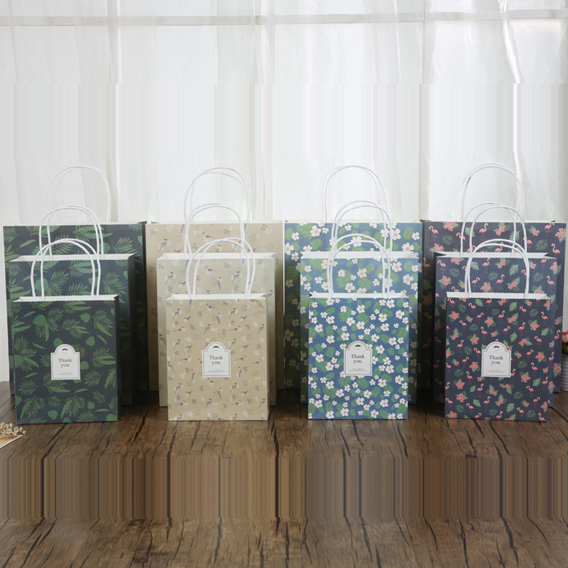 Custom Order Luxury Kraft Paper Handle Craft Shopping Carrier Paper Bag For Gift Takeaway