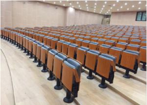 Quality Fabric Padded Retractable Bleacher Seating Primy Upholstery For Entertainment Center wholesale