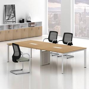 Quality Meeting Room Oak Color Wood 6 Person Modern Conference Table wholesale