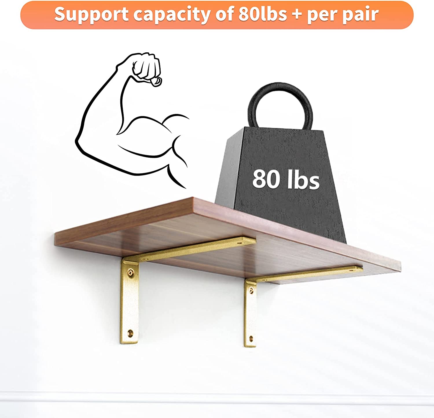 Create Sturdy DIY Floating Shelves with 5mm Thick L Brackets from Furniture Hardware