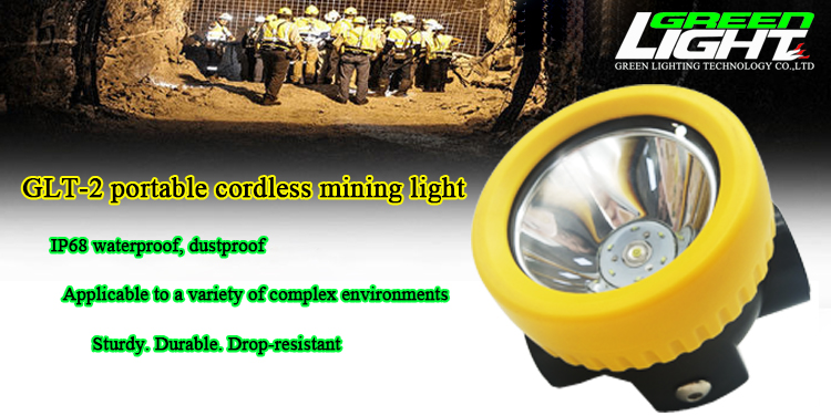 Waterproof IP68 Underground Cordless Cap Lamp LED For Mining 3.7V 96lum 2.8Ah