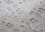 Ivory Cotton Nylon Lace Anti-Static Fabric For Dresses OEM / ODM CY-LW0707