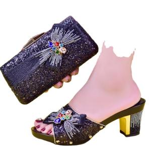 Quality Supoo Fashion Italian ladies shoes matching bags african high heel shoes for bridal wholesale