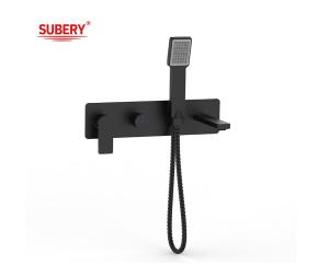 Quality Modern Wall Mounted Bathroom Shower Mixer Taps Chrome Brass Single Lever wholesale