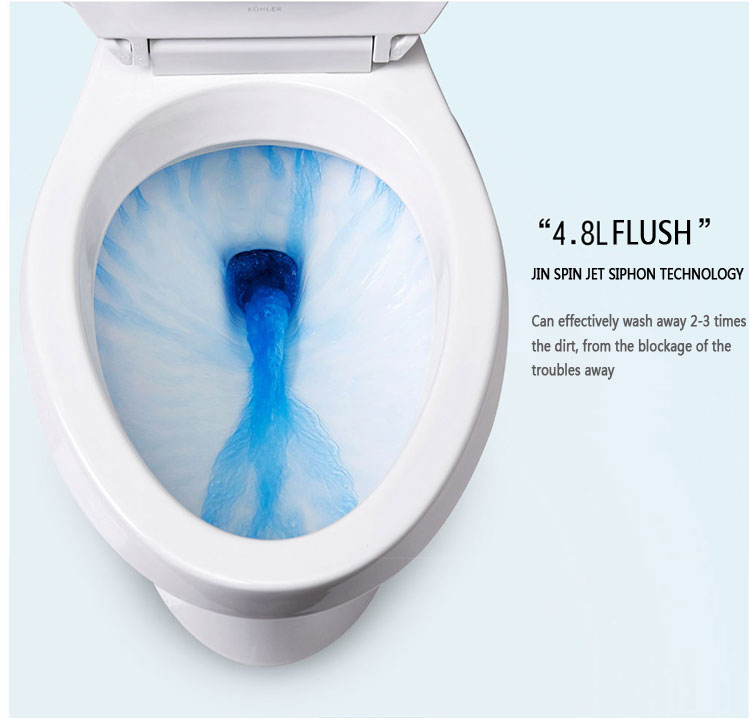 3L 6L Two Piece Wall Mounted Toilet Washdown Flush Wc Portable