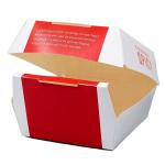 Food Grade White Pizza Fried Chicken Takeout Kraft Paper Burger Box with