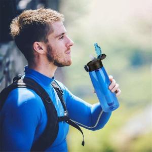 Quality 1000ml Ultrafiltration Camping Water Purifier Bottle Frosted UF Membrane wholesale
