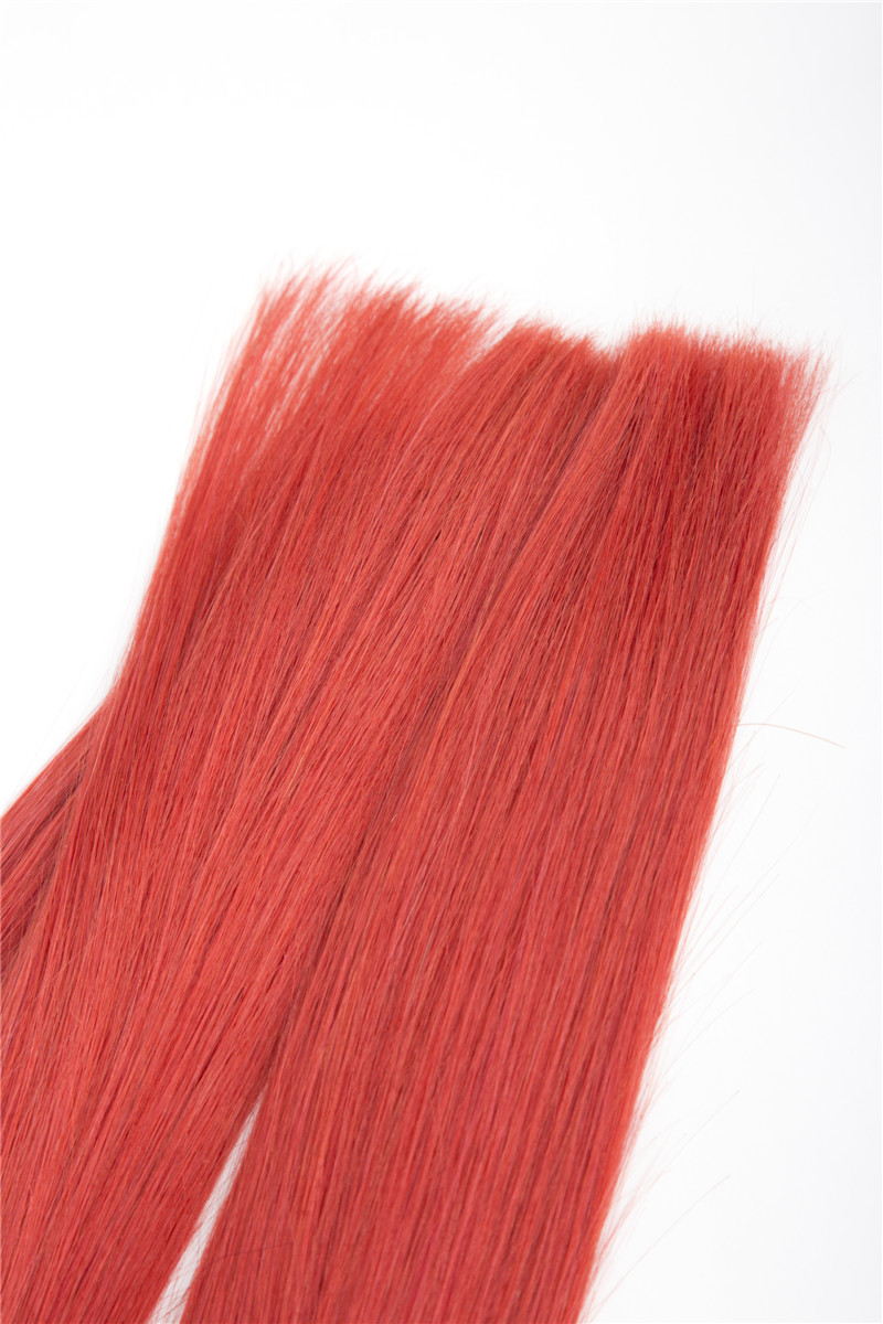 Whotalesale Two Tones Red Color top grade brazilian human hair sew in weave in stock