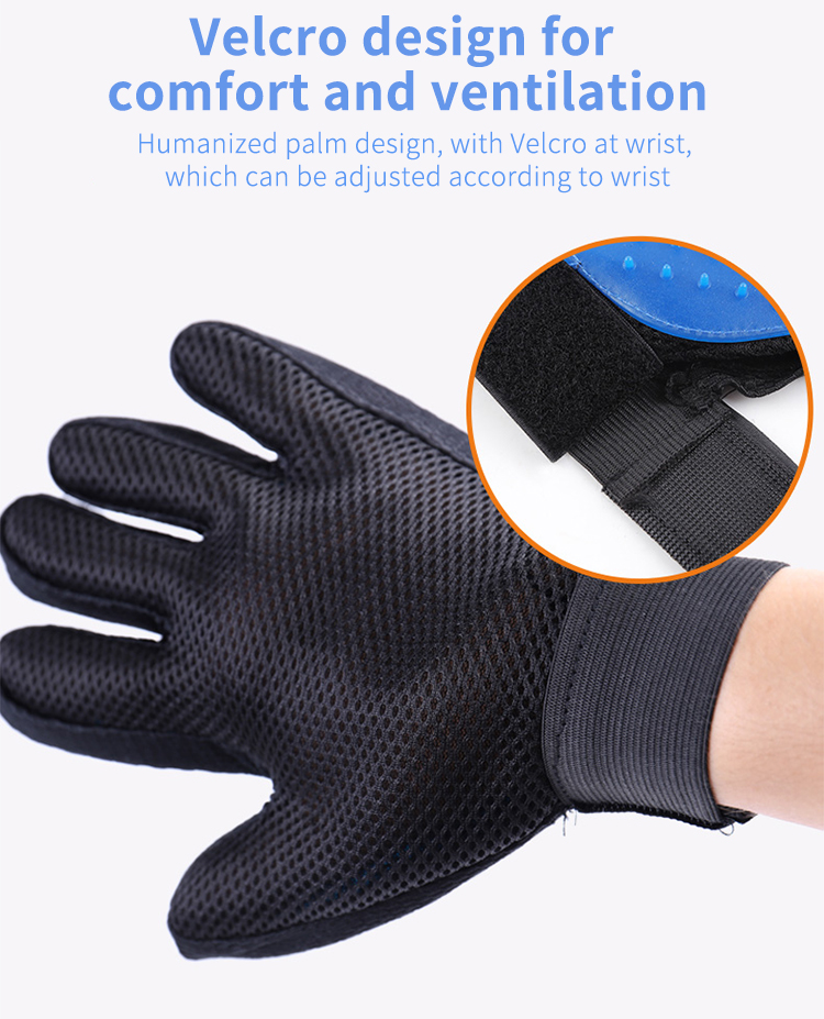 Small Middle Large Pet Hair Remover Mitt Deshedding Dog Grooming Gloves For Bathing